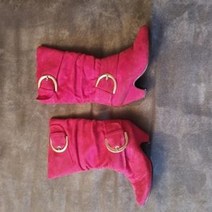 Little girls high heels boots